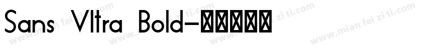 Sans Vltra Bold字体转换
